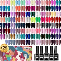 Jodsone Gel Nail Polish Starter Set 100 Pieces Multicolor Gel Nail Polish Nail Salon Home Use Nail Gel In Shine