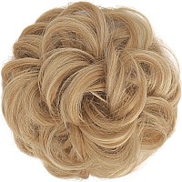 Feshfen Messy Hair Bun Hair Pieces Wavy Curly Large Hair Bun Scrunchies Extensions Synthetic Chignon Hairpieces For Women Girls