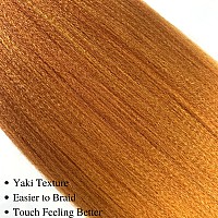 Gozill Ginger Golden Ombre Braiding Hair Pre Stretched Kanekalon Braiding Hair Micro Ez Braid Hypoallergenic Braiding Hair Color