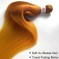 Gozill Ginger Golden Ombre Braiding Hair Pre Stretched Kanekalon Braiding Hair Micro Ez Braid Hypoallergenic Braiding Hair Color