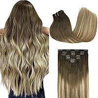 Goo Goo Clip In Hair Extensions Real Human Hair Remy Human Hair Extensions Clip Ins For Women Natural Human Hair 26Inch 135G