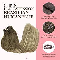 Goo Goo Clip In Hair Extensions Real Human Hair Remy Human Hair Extensions Clip Ins For Women Natural Human Hair 26Inch 135G