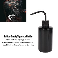 6Pcs Tattoo Empty Squeeze Bottle, 250Ml Wash Bottle Cleaning Plastic Squeeze Bottle With Narrow Mouth For Tattooist, Green Soap Squirt Bottle Succulent Watering Can (Black)