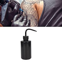 6Pcs Tattoo Empty Squeeze Bottle, 250Ml Wash Bottle Cleaning Plastic Squeeze Bottle With Narrow Mouth For Tattooist, Green Soap Squirt Bottle Succulent Watering Can (Black)