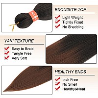 Dan Ning Prestretched Braiding Hair Silky Braid Hair Extensions Itch Free Crochet Twist Hair Braids Yaki Texture Original Bra