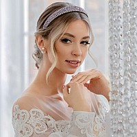 Yission 2 Pcs Rhinestone Headbands For Women Glitter Crystal Headband Fashion Jeweled Headbands For Girls Gorgeous Hair Access