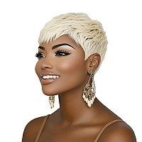 Docute Blonde Short Pixie Wigs For Black Women Blonde Short Wigs For Black Women Short Grey Wig Pixie Cut Wigs For Black Women B