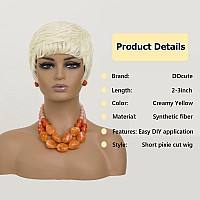 Docute Blonde Short Pixie Wigs For Black Women Blonde Short Wigs For Black Women Short Grey Wig Pixie Cut Wigs For Black Women B