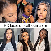 Straight Lace Front Wigs Human Hair 180 Density 13X4 Hd Lace Front Wigs Human Hair For Black Women Transparent Lace Frontal Wig