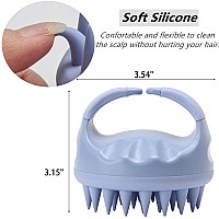 Silicone Hair Scalp Massager Shampoo Brush Scalp Scrubber Hair Washing Brush Exfoliating Brush Head Scrubber For Shower Blue