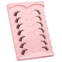 Gmagictobo Flase Eyelashes Natural Half Cat Eye Lashes Pack Short Wispy Fake Eyelashes Soft Strips Fake Eye Lashes 7 Pairs