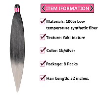 Fayeta Ombre Pre Stretched Braiding Hair 288 Packs Silky Color Blend Braid Hair Extensions 100 Kanekalon Synthetic Crochet