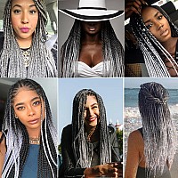 Fayeta Ombre Pre Stretched Braiding Hair 288 Packs Silky Color Blend Braid Hair Extensions 100 Kanekalon Synthetic Crochet