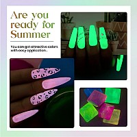 Mizhse Glow In The Dark Gel Nail Polish Cat Eye Gel Polish Macaroon Gel Nail Polish Colors Set Shimmer Nail Gel Soak Off Nail