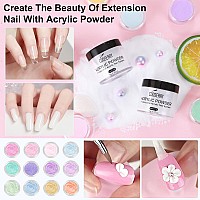 48 Colors Acrylic Nail Kit With Drill Nail Kit Set Professional Acrylic With Everything Acrylic Nail Set With Nail Crystals An