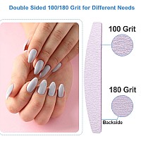 Nail Files 100 Pcs 100180 Grit Nail File Emery Board Bulk For Acrylic Nails And Natural Nails Limas Para Unas Acrilicas Pro