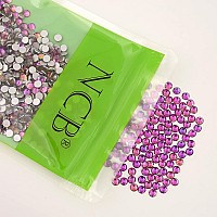 Ncb Nancybeads 3000Pcs Flatback Round Glass Nail Art Rhinestones Crystal For Diy Making Accessories Shoes Clothes Face Art Ba