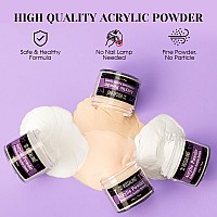 Rosalind Acrylic Powder Set 4 176Oz Clear Nude Acrylic Nail Powder White Pink Acrylic Powder Polymer Nude Nail Powder Acryli