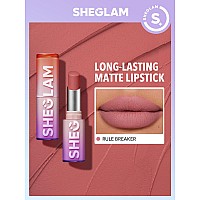 Sheglam Dynamatte Boom Waterproof Matte Lipstick Long Lasting Transfer Proof Lip Stick Rule Breaker