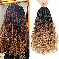 Liang Dian Goddess Box Braids Crochet Hair 14 Inch 8 Packs Crochet Box Braids For Black Women Pre Looped Synthetic Braiding Hair