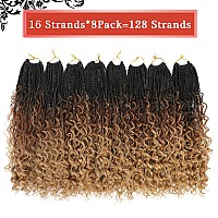 Liang Dian Goddess Box Braids Crochet Hair 14 Inch 8 Packs Crochet Box Braids For Black Women Pre Looped Synthetic Braiding Hair