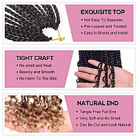 Cookoo 24 Inch Goddess Box Braids Crochet Hair 8 Pack Bohemian Hippie Box Braids Prelooped Crochet Hair With Curly Ends Synthet