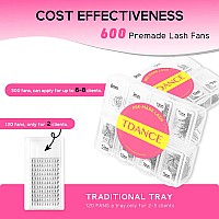 Tdance 600 Fans Premade Fans Eyelash Extensions 815Mm Mixed Length Pre Made Fans Lash Extensions 5D 8D 10D 12D 14D 16D 24D Hand