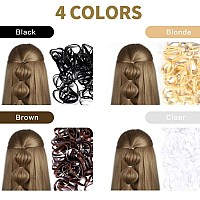 Ygdz Hair Ties 1500Pcs Mini Elastic Hair Bands With Organizer Box Clear Hair Ties Hair Accessories Set For Girls Women Neut