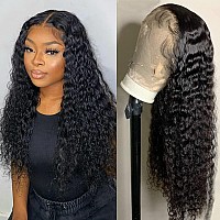 Deep Wave Lace Front Wigs Human Hair 13X4 Swiss Lace Frontal Human Hair Wig 180 Density Virgin Human Hair Wigs For Black Women