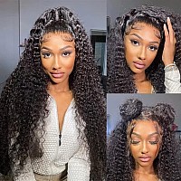 13X4 Lace Front Wigs Human Hair 180 Density Human Hair Wigs For Black Women Deep Wave Lace Front Wigs Human Hair Pre Plucked Wi