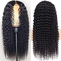 Pinketer Deep Wave Lace Front Wigs Human Hair Natural 13X4 Swiss Lace Frontal Human Hair Wig 180 Density Brazilian Virgin Human