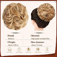 Sofeiyan Claw Clip Messy Bun Hairpieces Wavy Curly Hair Bun Clip In Claw Chignon Ponytail Hairpiece Tousled Updo Hair Extensions