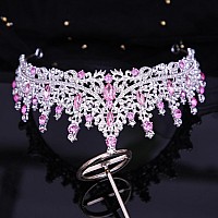 Kamirola Tiaras Crown For Women And Girls Crystal Headbands For Bridalwedding And Party Prom Pageant Partygothic Halloween C