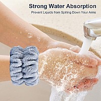 2 Pcs Wrist Towels For Washing Facedorbetar Microfiber Wrist Bands For Washing Face Spa Wristbands For Washing Face Fluffy T