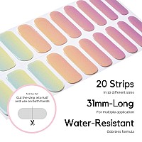 Nailog Semi Cured Gel Nail Strips 20 Pcs Gel Nail Stickers Buy 2 Get 1 Uv Lamp Extra Long Nail Wraps With Glossy Gel Finishin