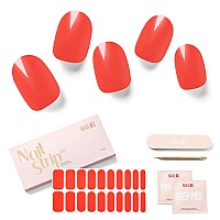 Nailog Semi Cured Gel Nail Strips 20 Pcs Gel Nail Stickers Buy 2 Get 1 Uv Lamp Extra Long Nail Wraps With Glossy Gel Finishin