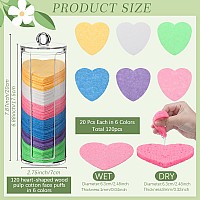 Sieral 120 Pcs Compressed Facial Sponges With Container Face Sponge Disposable Sponge Pads For Washing Face Cleansing Exfoliatin