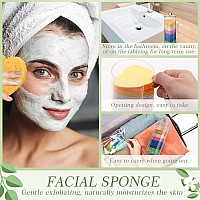 Sieral 120 Pcs Compressed Facial Sponges With Container Face Sponge Disposable Sponge Pads For Washing Face Cleansing Exfoliatin