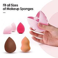 Makeup Sponge Holder Dyrenac Breathable Beauty Blender Holder Washable Silicone Make Up Sponges Drying Case Travel Essentials