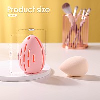 Makeup Sponge Holder Dyrenac Breathable Beauty Blender Holder Washable Silicone Make Up Sponges Drying Case Travel Essentials