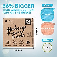 Orighty Reusable Makeup Remover Pads 24 Pack Microfiber Makeup Remover Cloths Cotton Rounds Ecofriendly Face Pads For All Ski