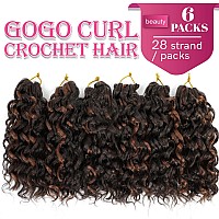 Gogo Curl Crochet Hair 8 Inch Short Curly Crochet Hair For Black Women Beach Curl Water Wave Curly Crochet Braids Hair Deep Wav