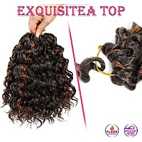 Gogo Curl Crochet Hair 8 Inch Short Curly Crochet Hair For Black Women Beach Curl Water Wave Curly Crochet Braids Hair Deep Wav