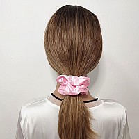 6 Pcs Satin Hair Scrunchies And Ties Soft Ponytail Holders Fashion Hair Bands Bows Ropes And Elastics For Women And Girls