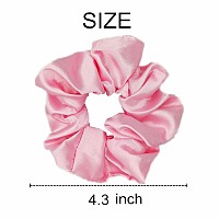 6 Pcs Satin Hair Scrunchies And Ties Soft Ponytail Holders Fashion Hair Bands Bows Ropes And Elastics For Women And Girls