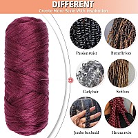 Ruiyok 2Pcs Brazilian Wool Hair Yarn For Braids Acrylic Hand Knitting Yarn For Hair Braiding Hair Extension Faux Locs African Cr