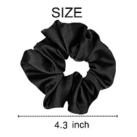 6 Pcs Silk Scrunchies Soft Hair Ties Fashion Hair Bands Bow Ropes Elastic Ponytail Holders Hair Accessories For Women And G