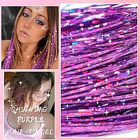 Aifihiyi Hair Tinsel Kit With Tools Tinsel Hair Extensions Fairy Hair Tinsel Heat Resistant Sparkling Shinny Glitter Hair Exten