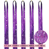 Aifihiyi Hair Tinsel Kit With Tools Tinsel Hair Extensions Fairy Hair Tinsel Heat Resistant Sparkling Shinny Glitter Hair Exten