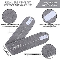 Whaline Spa Facial Headband Make Up Wrap Head Terry Cloth Headband Adjustable Towel Band For Face Washing Shower Facial Cover 3